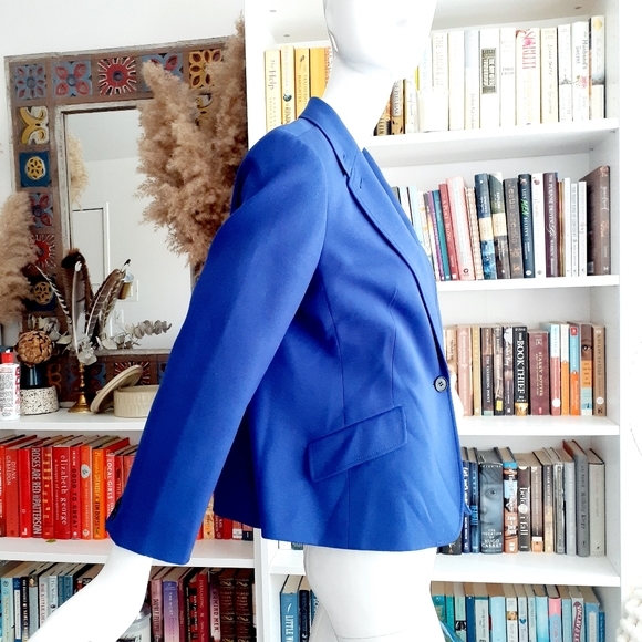 TALBOTS Blue Wool Blazer - Picture 2 of 5